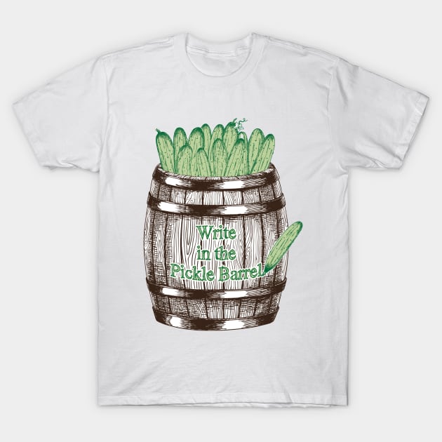 Write in the Pickle Barrel Logo T-Shirt by newlanternmedia